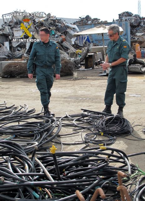 La Guardia Civil desmantela, a raz de las detenciones por el gran incendio de Calasparra, el mayor punto de trfico ilegal de cobre en la Regin de Murcia, Foto 3
