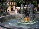 El ayuntamiento de guilas ha realizado la desinfeccin de las fuentes ornamentales