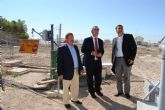El Delegado del Gobierno visita las obras de emergencia para la reparación del depósito de reserva de agua potable de Lorca