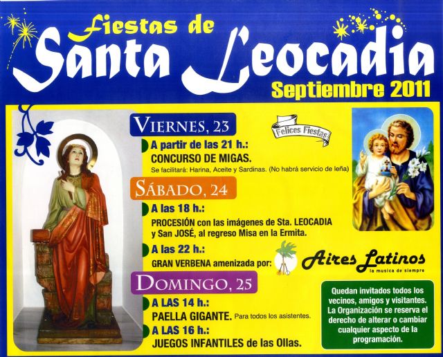 Las fiestas de Santa Leocadia se celebran este fin de semana en la diputación de La Sierra, Foto 1