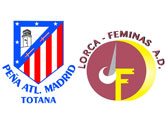 La Peña Atletico de Madrid de Totana colabora con el fútbol femenino Lorca Féminas