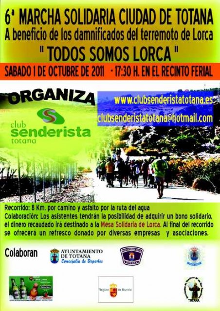 El Club Senderista de Totana organiza el próximo sábado 1 de octubre la 6° marcha solidaria Ciudad de Totana, Foto 5
