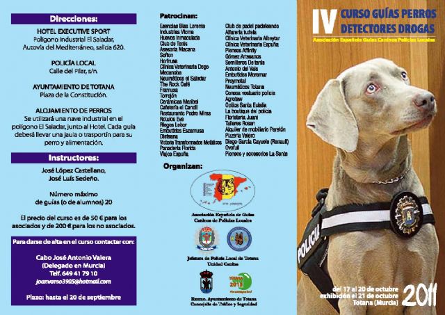 Totana acogerá del 17 al 21 de octubre el I encuentro interpolicial de guías caninos de la Región de Murcia, Foto 6