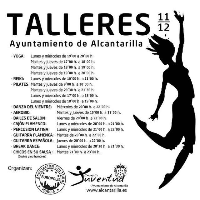 La concejalía de Juventud de Alcantarilla organiza 12 talleres para el curso 2011-2012 - 1, Foto 1