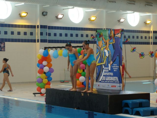 46 nadadoras participan en la Exhibicin de Natacin Sincronizada, Foto 1