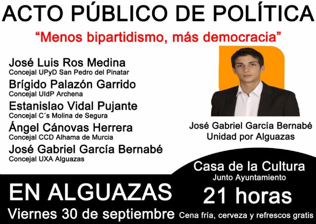 Alguazas ya tiene cartel para el acto de política del viernes 30 de septiembre - 1, Foto 1