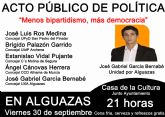 Alguazas ya tiene cartel para el acto de política del viernes 30 de septiembre