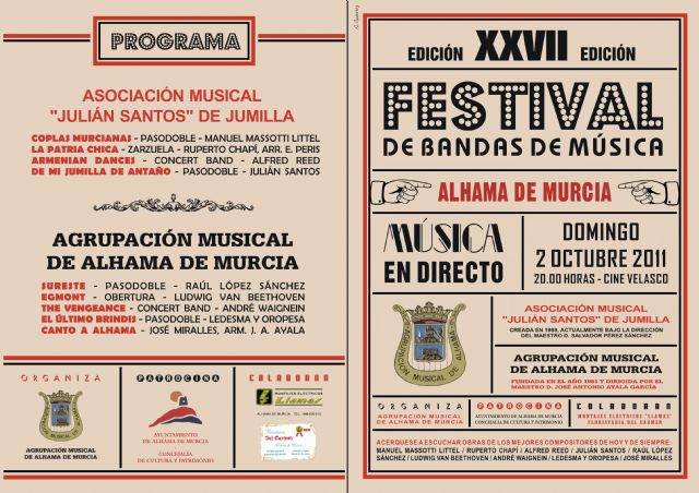 El prximo domingo la Agrupacin Musical de Alhama celebrar su XXVII Festival de Bandas, Foto 2