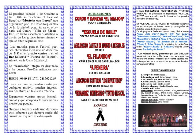 540 personas asisten al festival solidario con Lorca organizado en Móstoles por la Casa Regional de Murcia - 1, Foto 1