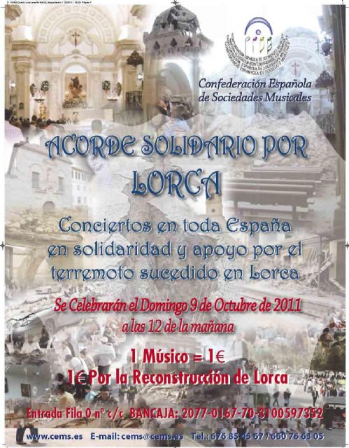 El domingo sonarán acordes solidarios por Lorca - 1, Foto 1