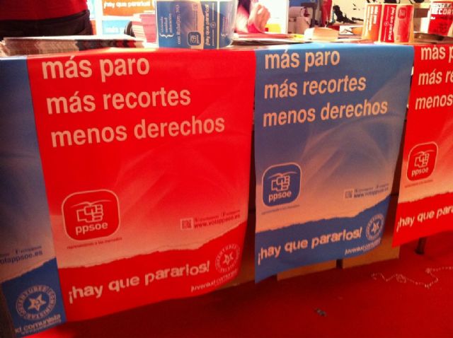 La UJCE presenta en la Región de Murcia la verdadera campaña electoral de PPSOE - 1, Foto 1