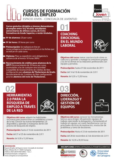 El Espacio Joven imparte tres cursos sobre herramientas para buscar trabajo - 1, Foto 1