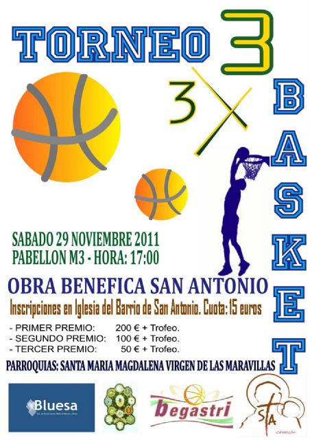 La Parroquia del Barrio de San Antonio y el CB Begastri organizan un torneo benéfico de 3X3 - 1, Foto 1