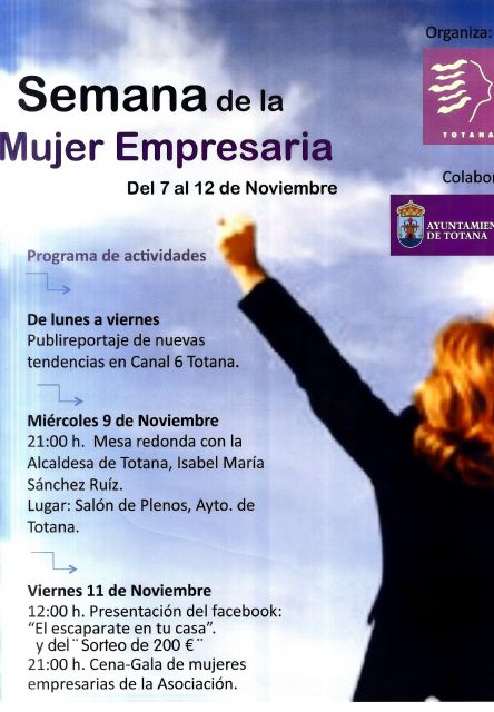 La Asociación de Mujeres Empresarias de Totana organiza del 7 al 12 de noviembre la Semana de la Mujer Empresaria, Foto 1