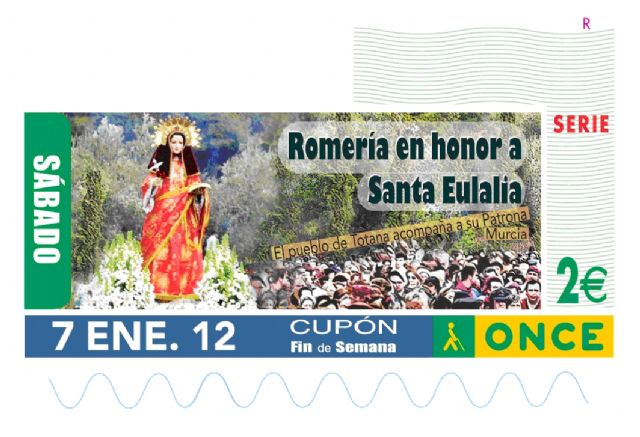 La tradicional Romería que se celebra en honor a Santa Eulalia será la imagen del cupón de la ONCE en el sorteo del 7 de enero de 2012, Foto 1