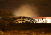 Un incendio destruye las obras de la Piscina Climatizada y UXA muestra su apoyo a los vecinos y al equipo de gobierno