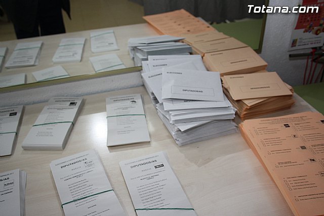 La participación de electores en las elecciones generales en el municipio de Totana asciende al 64,39 por ciento, a las 18:00 horas, Foto 1