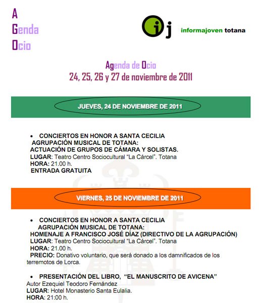 Una agenda juvenil digital, desarrollada por la concejalía de Juventud, da a conocer las actividades culturales y de ocio, Foto 2