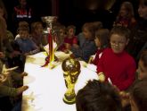 Las copas del Mundo y de Europa se exhibieron hoy en Ceutí