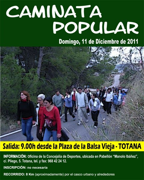 La Caminata Popular se celebrará este domingo, día 11 - 1, Foto 1