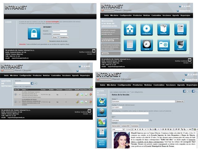 La web es completamente administrable desde una sencilla intranet, Foto 2