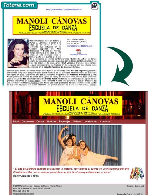 La antigua ficha de Manoli Cánovas en Totana.com es ahora una web completa con dominio propio, Foto 2