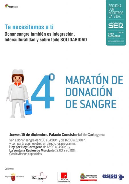 El Palacio Consistorial acogerá el jueves el IV Maratón de Donación de Sangre - 3, Foto 3