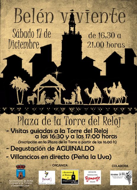 Las tardes de aguilando dan paso a un Belén Viviente en la Torre del Reloj de Bullas - 1, Foto 1