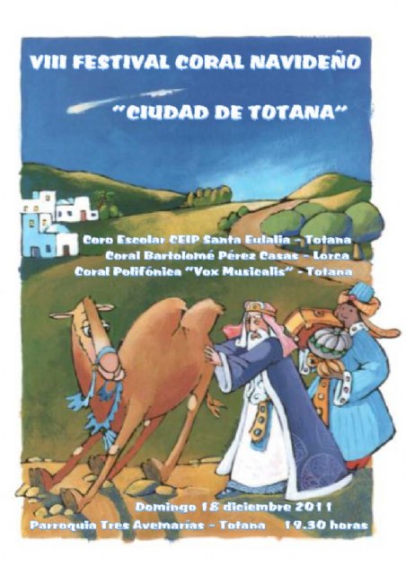 On Sunday December 18th VIII will take place on Christmas Choral Festival "City of Totana", Foto 1