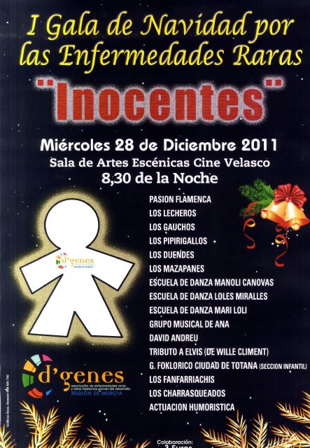 I Gala de Navidad de Enfermedades Raras Inocentes, Foto 1