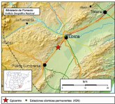 Servicio Municipal de Emergencias y Polica Local patrullan las calles del municipio tras registrarse a las 23:29 un sesmo de 2,9 grados de intensidad