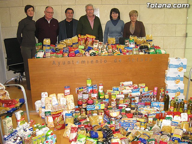 Cáritas y Adipsai reciben más de 700 kilos de comida y 200 litros de leche, aceite y zumos, Foto 1