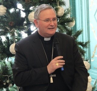 El Obispo de Cartagena comparte la alegría de la Navidad con los sacerdotes y el personal del Obispado - 1, Foto 1