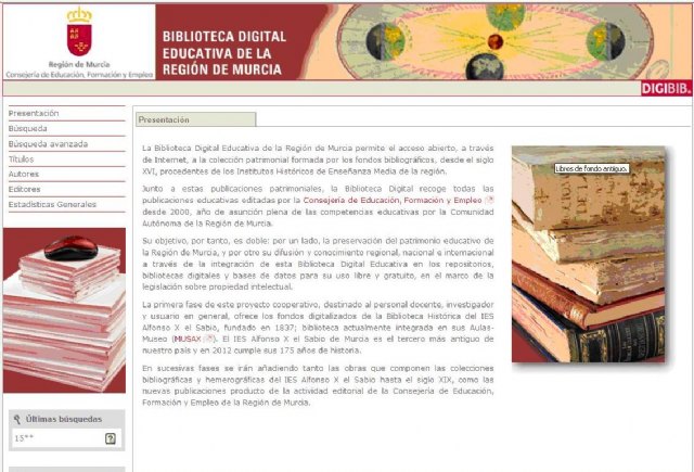 Una biblioteca digital recoge todo el patrimonio histórico-educativo de la Región de Murcia - 1, Foto 1