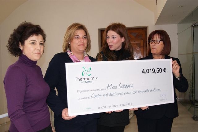 Thermomix dona 4.019,5 € a la Mesa Solidaria del Ayuntamiento de Lorca por los damnificados de los seísmos - 1, Foto 1
