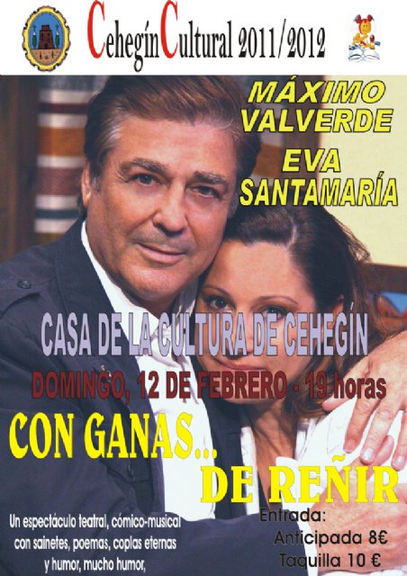 Máximo Valverde representará en Cehegín la obra ‘Con ganas… de reñir’ - 2, Foto 2