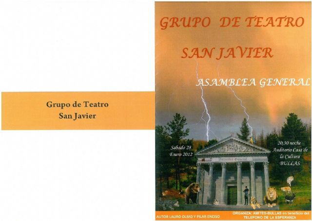 El Grupo de Teatro San Javier actuará en Bullas para recaudar fondos para la Asociación AMITES - 1, Foto 1
