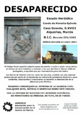 HUERMUR inicia una campaña para esclarecer el paradero del escudo BIC de Casa Grande