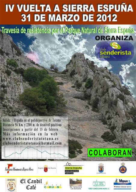 La IV Vuelta a Sierra Espuña tendrá lugar el próximo 31 de marzo, Foto 1