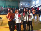 El colegio Ginés García a las puertas de las semifinales en la fase final regional de tenis de mesa escolar