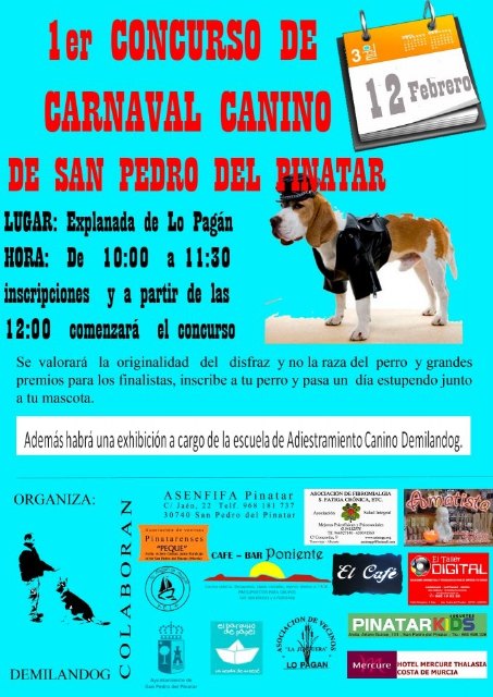La explanada de Lo Pagán acoge este fin de semana el I Carnaval Canino de San Pedro del Pinatar - 2, Foto 2