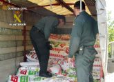 La Guardia Civil recupera 6 toneladas de abono sustrado en una explotacin agrcola de guilas