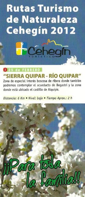 La segunda ruta de turismo de naturaleza recorrerá la Sierra del Quípar y el Río Quípar - 1, Foto 1