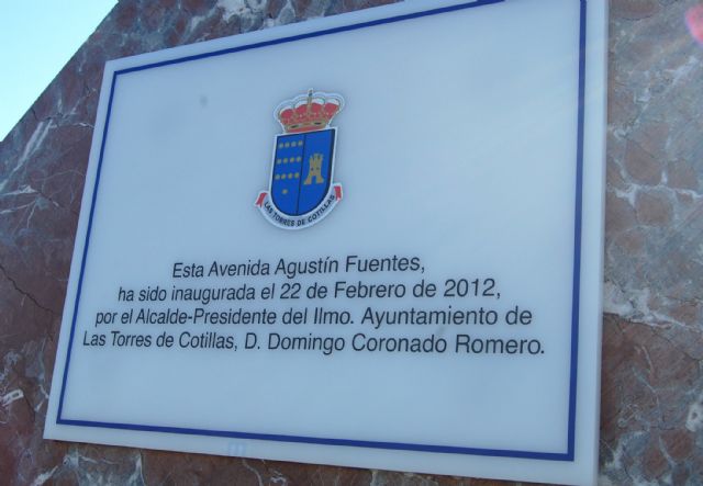 Las Torres de Cotillas homenajea a su vecino Agustín Fuentes dándole su nombre a una avenida - 4, Foto 4