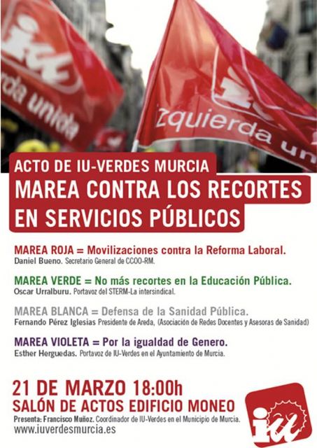 IU-Verdes celebra mañana un acto contra los recortes en los servicios públicos - 1, Foto 1