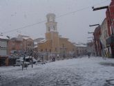 Nieve en primavera en el municipio de Bullas
