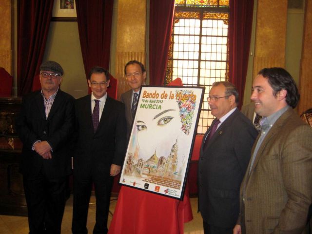 El Alcalde presenta el cartel del Bando de la Huerta 2012, obra del pintor Alfonso Pérez Parra - 1, Foto 1
