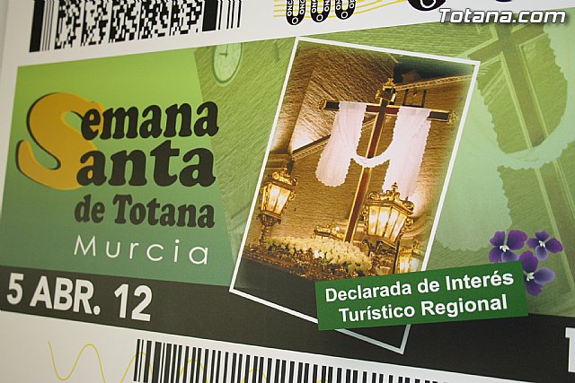 Cinco millones de cupones de la ONCE ilustran el prximo Jueves Santo la Semana Santa de Totana, declarada de Inters Turstico Tegional - 2