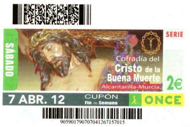 Cinco millones de cupones promocionan Alcantarilla en toda España, con la imagen del Cristo de la Buena Muerte - 1, Foto 1