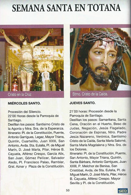 You can pick up the guide Easter "BE Cofrades" in the Office of Tourism Totana, Foto 2